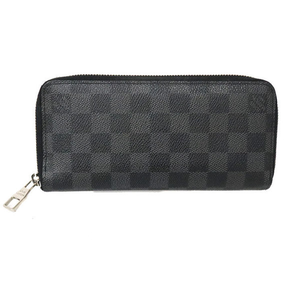 Louis Vuitton Graphite Black Vertical Long Zippy Wallet Zip Damier - Picture 1 of 6